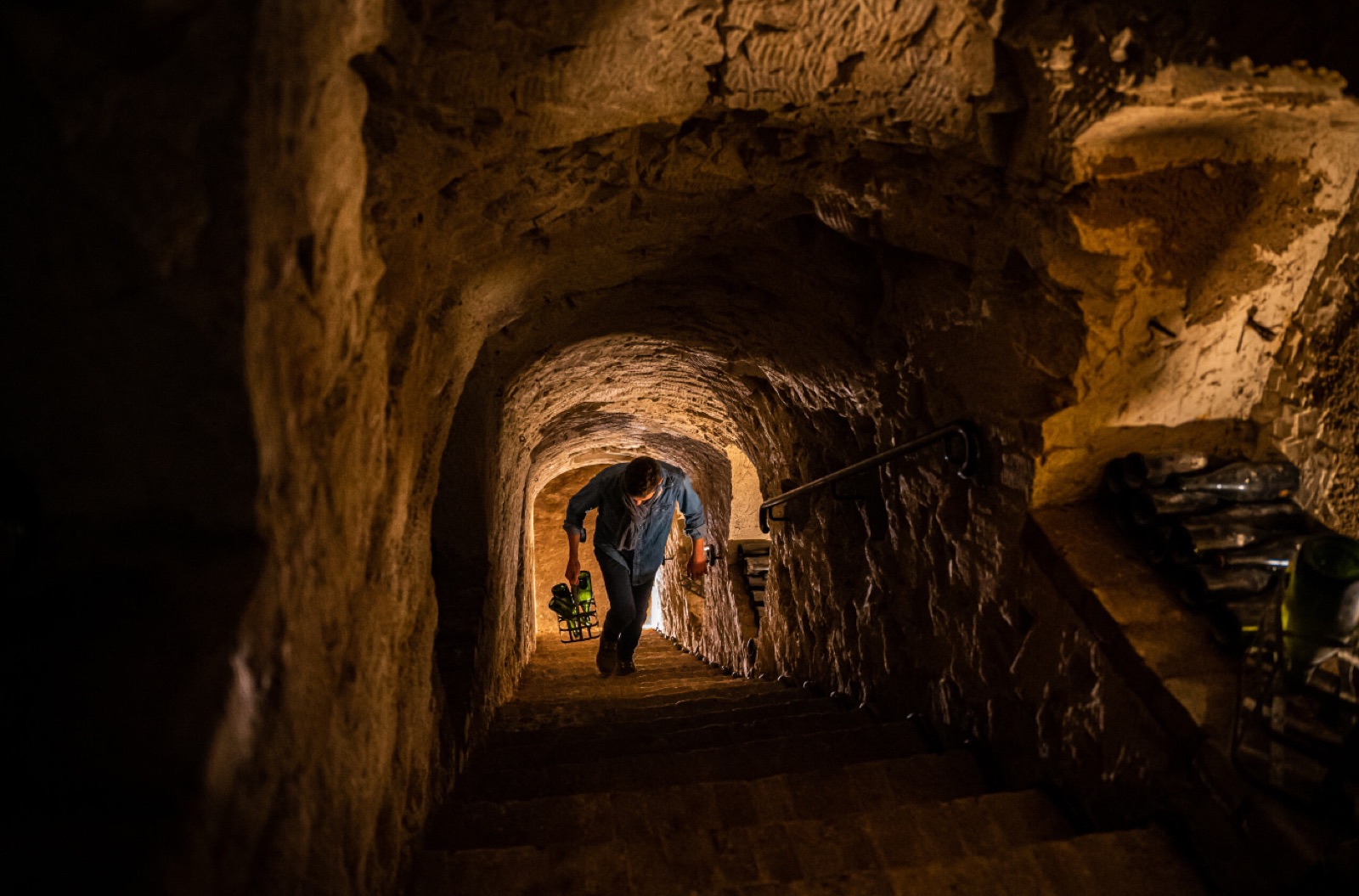 Inside the historic cellar