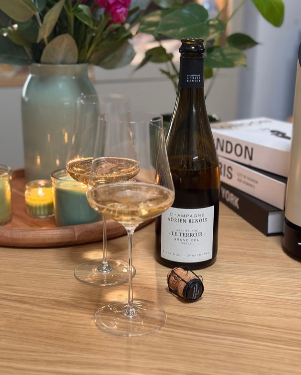 Diesen „Le Terroir“ Grand Cru - Extra Brut von @adrien_renoir habe ich gestern im @glouglougraz mitgenommen – und direkt am selben Abend schien er…