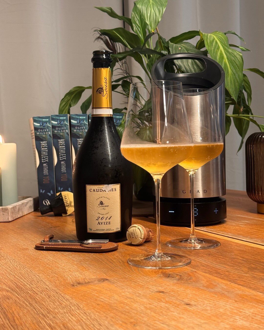 Nach dem 2006er Caudalies im April ist jetzt der 2014er dran. 100% Chardonnay, keine Filtration, 60+ Jahre alte Reben aus Les Pierres Vaudons in Avize. Der Millésime 2014 von @c… (1)