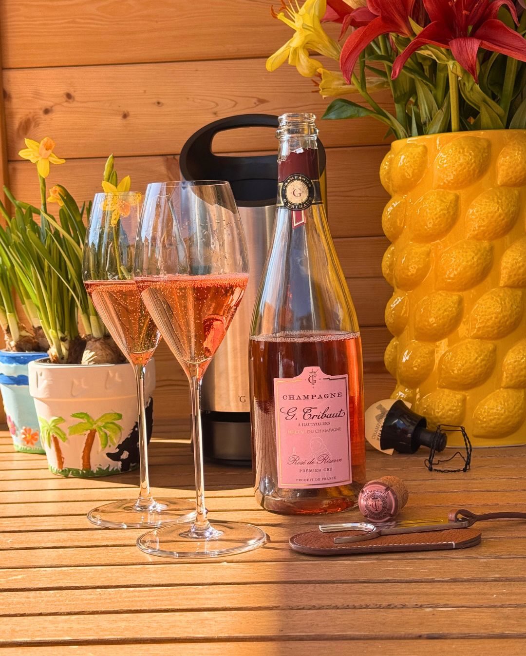 Endlich! Die ersten richtig warmen Sonnenstrahlen sind da und dazu passt ein frischer, eleganter Rosé-Champagner am besten oder? Heute habe ich dafür den „Rosé de Réserve“ von c…